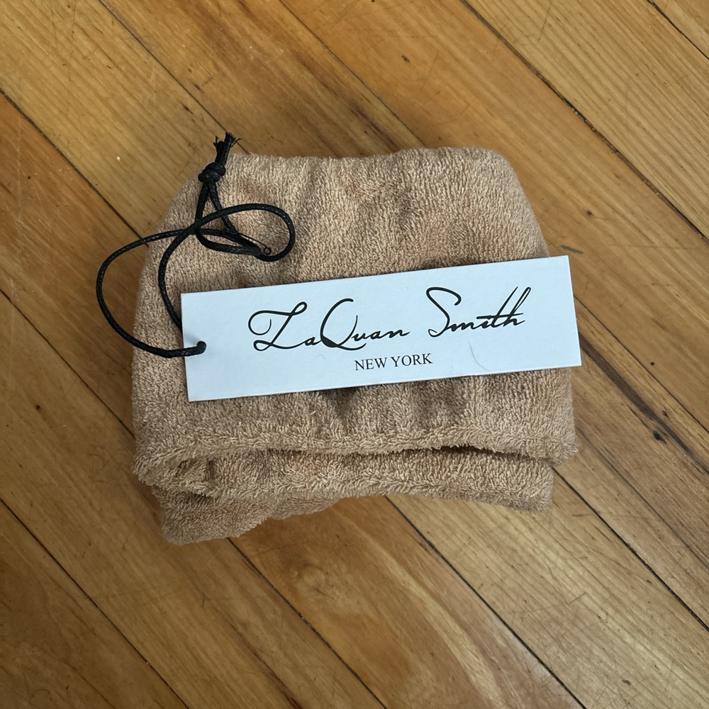 laquan smith terry cloth bandeau top